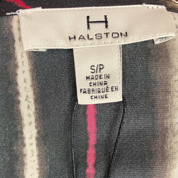 NWT H by Halston Multi Shibori Striped Long Sleeve Blouse Size Small - Picture 11 of 12